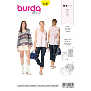 Blouse/Top, Burda 6234 | 34 - 44, 