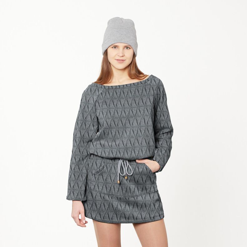 Gewatteerde jersey geruit – grijs,  image number 5