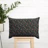 Katoenen stof Popeline delicate bloemen – zwart blauw/terracotta,  thumbnail number 5