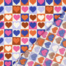 Katoenpopeline Diamanten harten | Poppy Fabrics – ivoor/koningsblauw,  thumbnail number 4