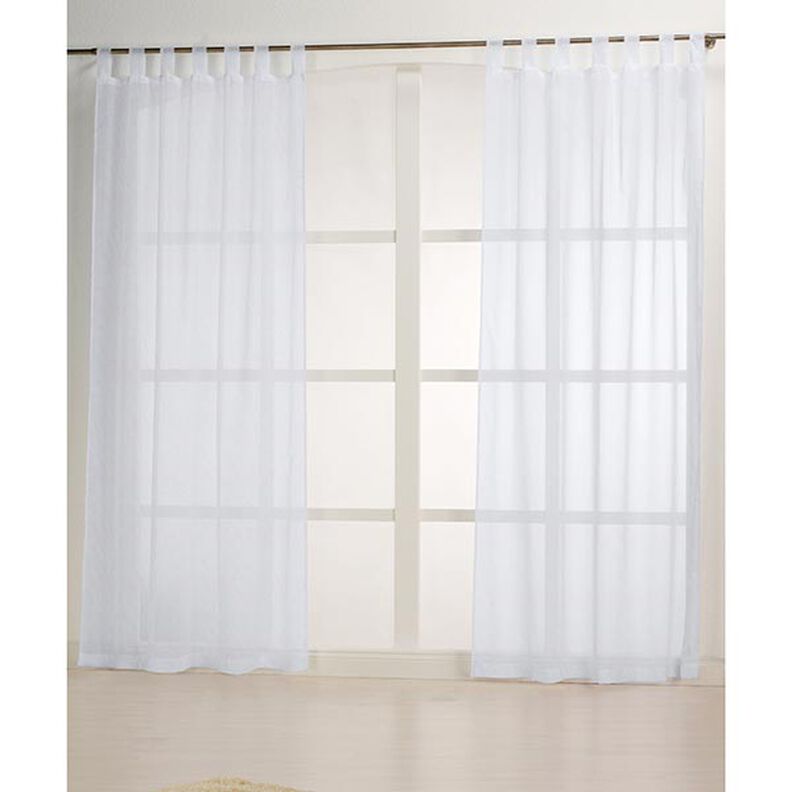 Gordijnstof voile linnenlook 300 cm – wit,  image number 5