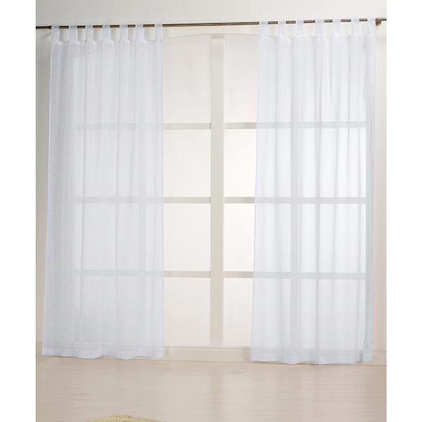 Gordijnstof voile linnenlook 300 cm – wit,  image number 5