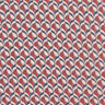 Chiffon retropatroon – wit/donkerrood,  thumbnail number 1