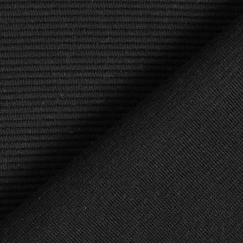 Ottomaanse ribjersey effen – zwart,  image number 4