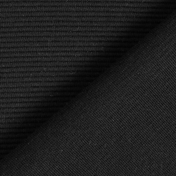Ottomaanse ribjersey effen – zwart,  image number 4