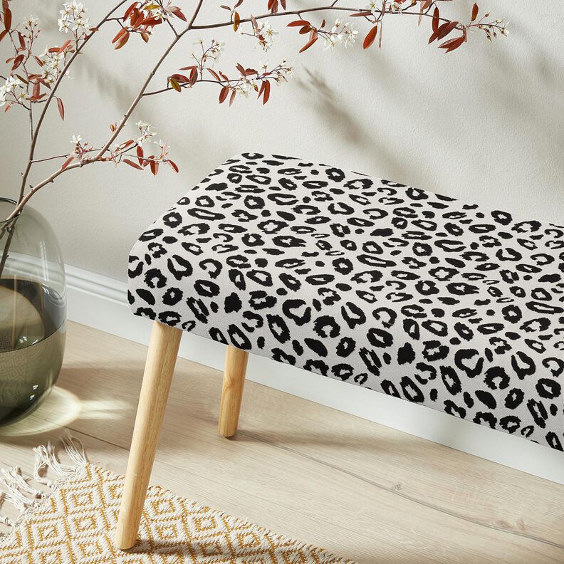 Decostof Jacquard Luipaard – ivoor/zwart,  image number 6