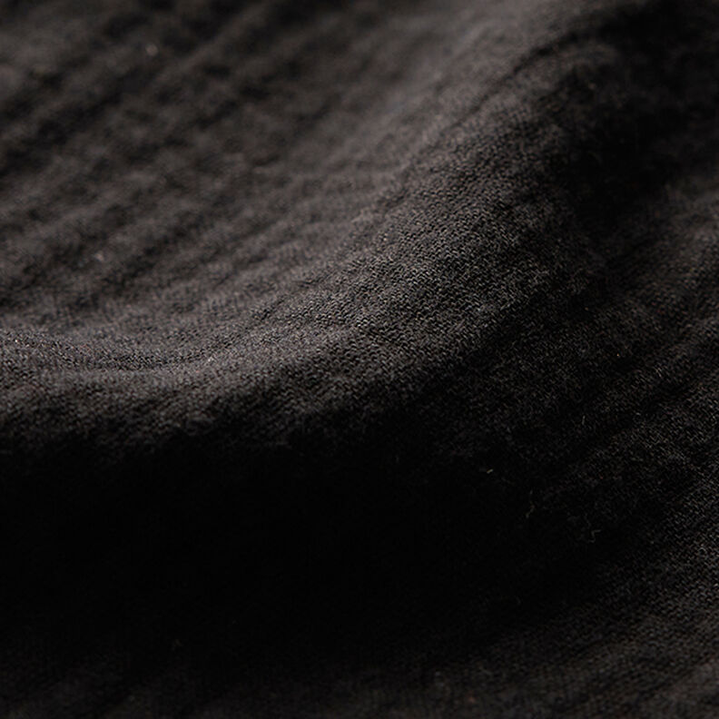 Mousseline/dubbel gehaakte stoffen – zwart,  image number 3
