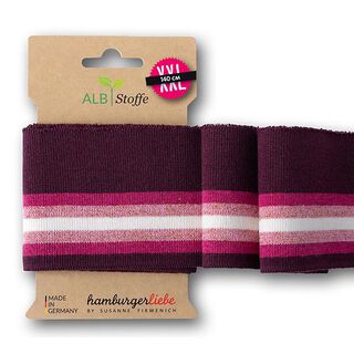 Biologische boordstof Cuff Me Glam [140 cm | 7.5 cm ] | Albstoffe  – lila/wit, 