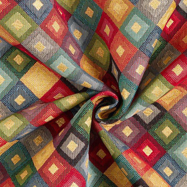 Decostof Gobelin kleurrijke ruiten lurex,  image number 4
