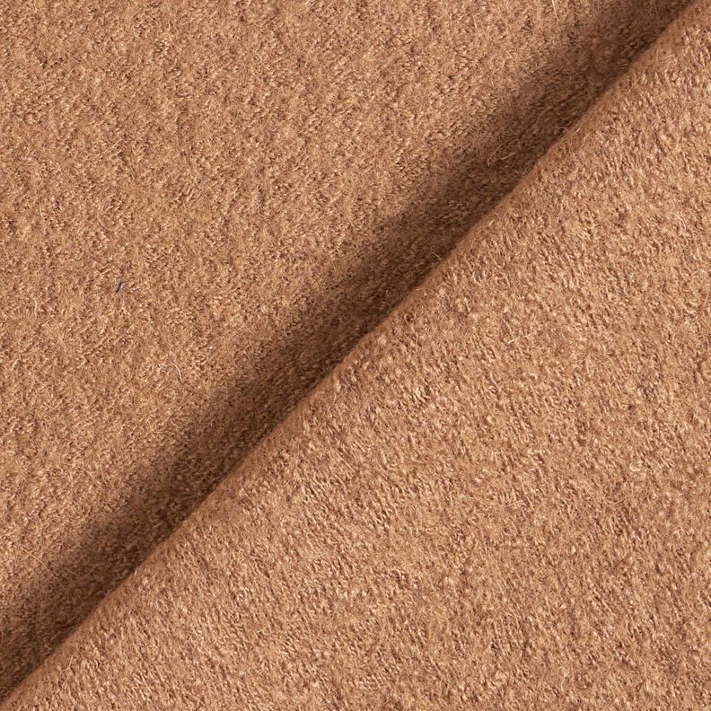 Lichtgewicht gebreide stof van een viscose- en wolmix – mocca,  image number 3