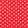 Katoenpopeline Grote stippen – rood/wit,  thumbnail number 1