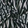 French Terry geborstelde zebra digitale print – zwart/zilver,  thumbnail number 3