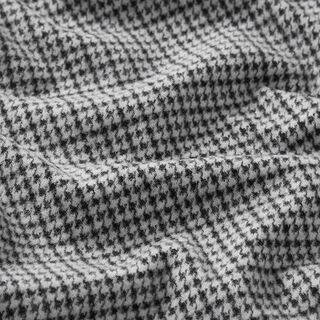 Opgeruwde breijacquard pied-de-poule – zwart/wit, 