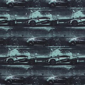 Katoenjersey Raceauto Digitaal printen – zwart/parelgrijs, 