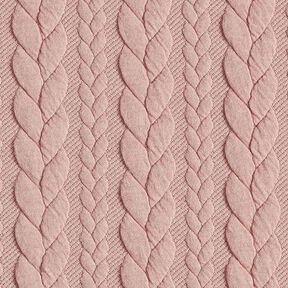Jerseyjacquard cloqué kabelsteekpatroon – roos, 