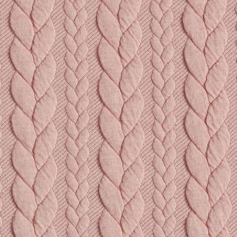 Jerseyjacquard cloqué kabelsteekpatroon – roos,  image number 1