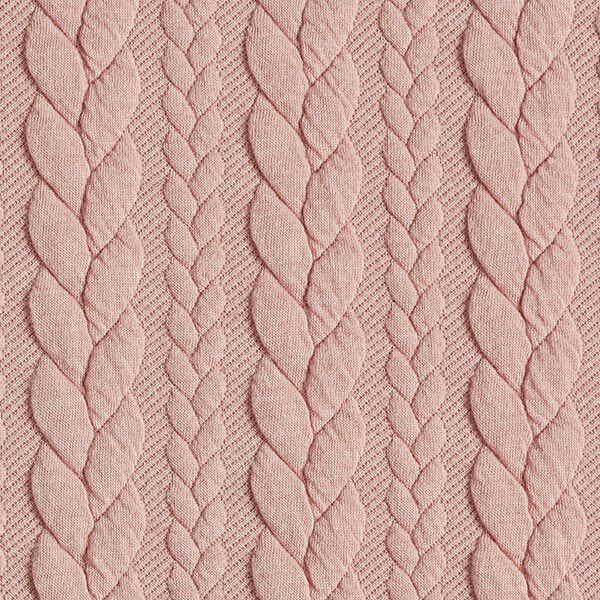 Jerseyjacquard cloqué kabelsteekpatroon – roos,  image number 1