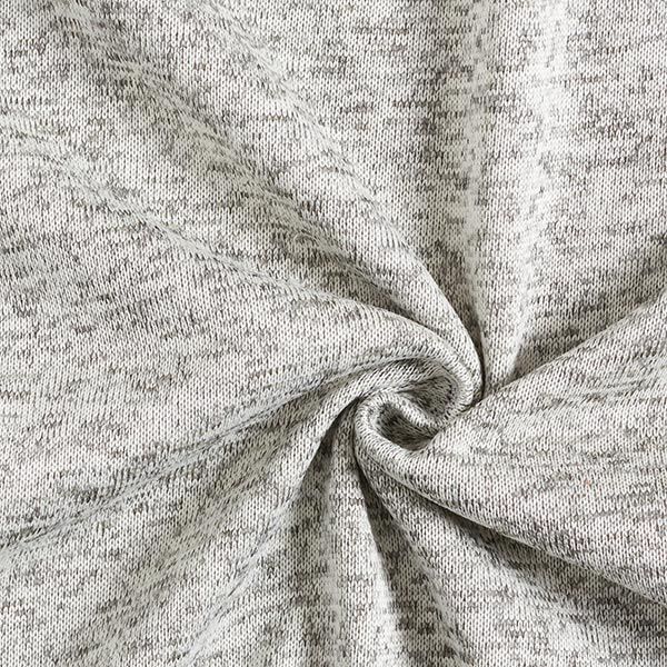 Fleece gebreid – wit/grijs,  image number 1
