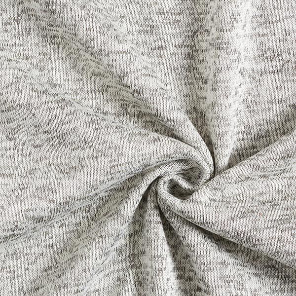 Fleece gebreid – wit/grijs, image number 1
