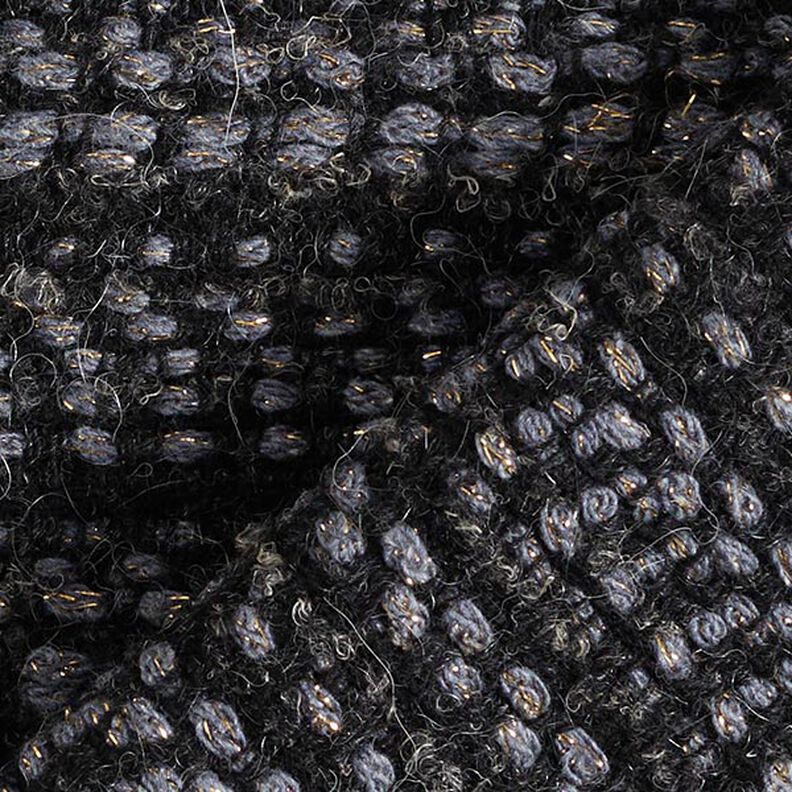 Mantelstof scheerwolmix Lurex melange – anthraciet,  image number 5