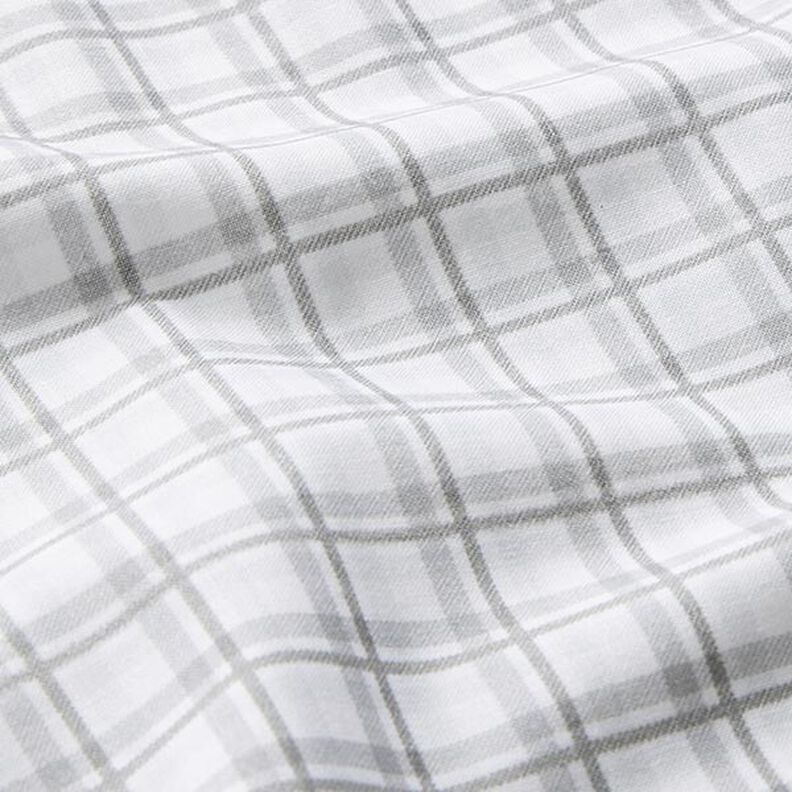 Katoenpopeline dubbel geruit – wit/zilvergrijs,  image number 2