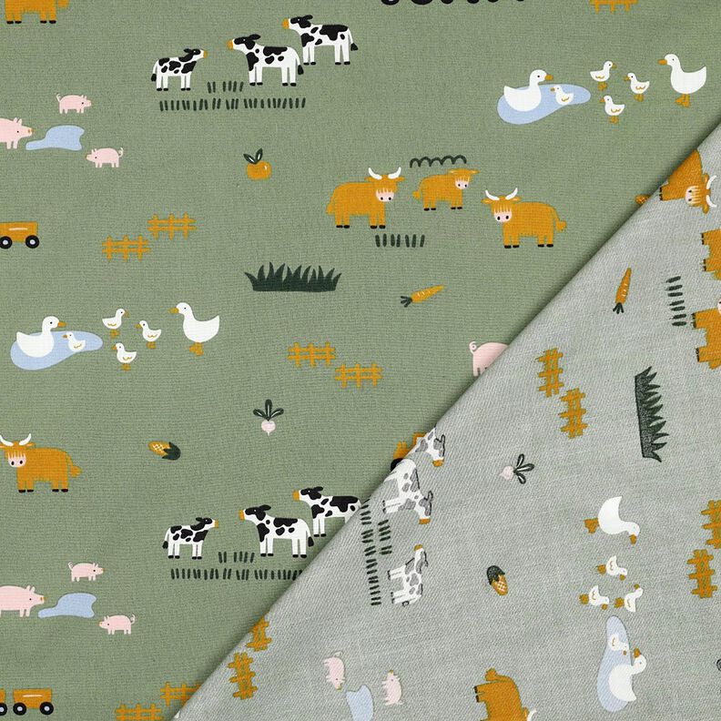 Katoenpopeline Boerderijdieren | Poppy Fabrics – pijn, image number 4