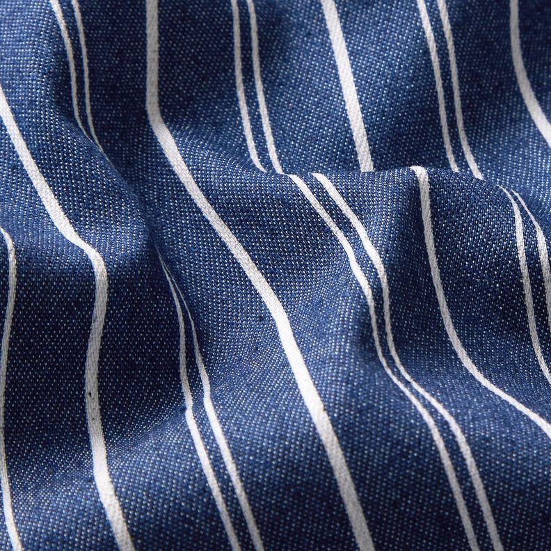 Lichte stretch jeans krijtstrepen – jeansblauw,  image number 3