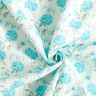 Linnenmix delicate hortensia's – ivoor/licht turkoois,  thumbnail number 3