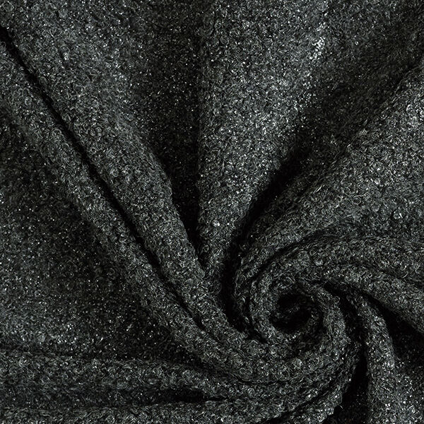 Bouclé zilverglans – anthraciet/zilver, image number 1