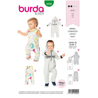 Overal, Burda 9299 | 68 - 98, 