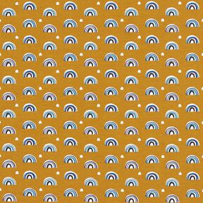 Katoenjersey kleine regenbogen – mosterd, 