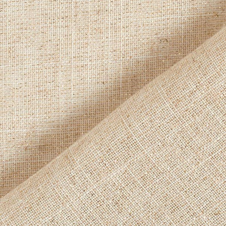 Decostof Voile Lurex – natuur/goud,  image number 5