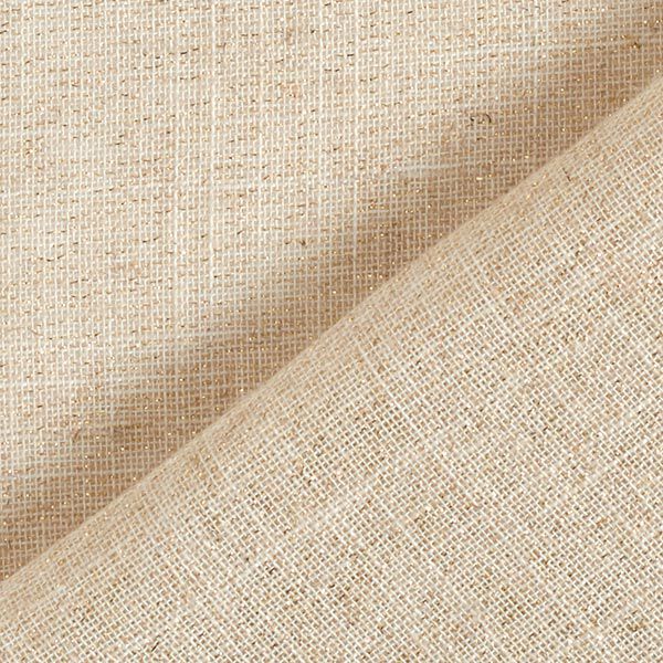 Decostof Voile Lurex – natuur/goud,  image number 5