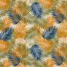 Katoenen stof Cretonne Palmbladeren – lichtbeige/blauw,  thumbnail number 1
