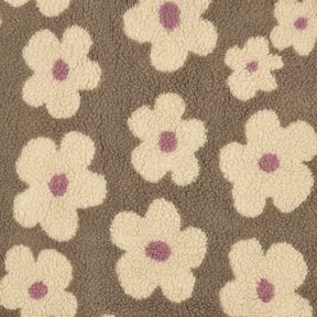 Teddy pluche Bloemen | Poppy Fabrics &ndash; duingeel/lichtbeige, 