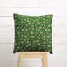 Katoenen stof Popeline Sneeuwkristal – groen/goud,  thumbnail number 8