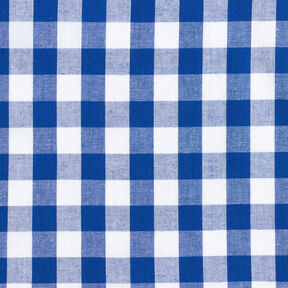 Katoenen stof Vichy ruit 1,7 cm – koningsblauw/wit, 