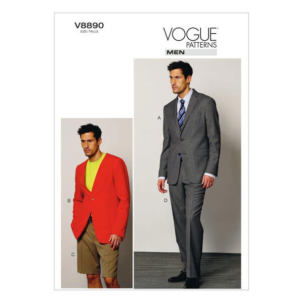 Pak: Jas|shorts|broek, Vogue 8890 | 44 - 56,  image number 1