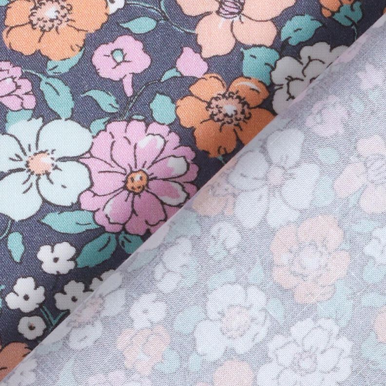 GOTS Katoenpopeline Bloemenweide | Poppy Fabrics – leigrijs,  image number 4
