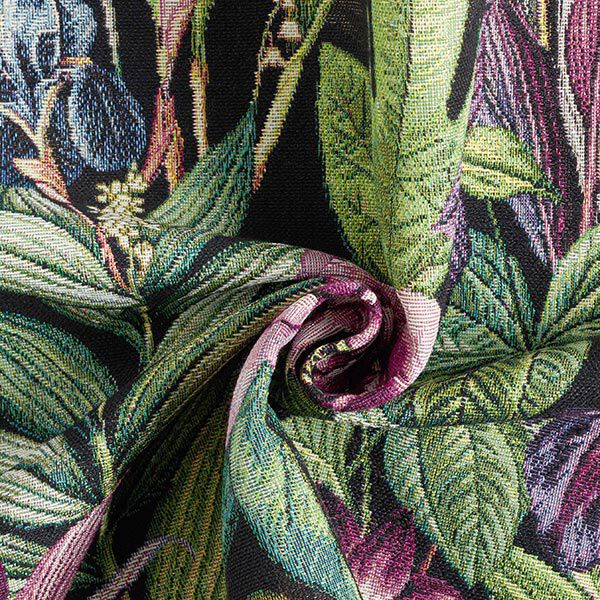 Decostof Gobelin Bloemen – zwart, image number 3