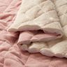 Doorgestikte stof Corduroy met bonten ruiten – oudroze,  thumbnail number 2