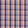 Overhemdstof klassieke ruit – marineblauw/koper,  thumbnail number 1