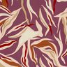 Viscosejersey abstracte golven – aubergine/licht oudroze,  thumbnail number 1