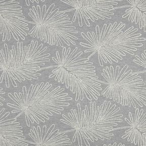 Decostof Jacquard Bladcontouren – grijs, 
