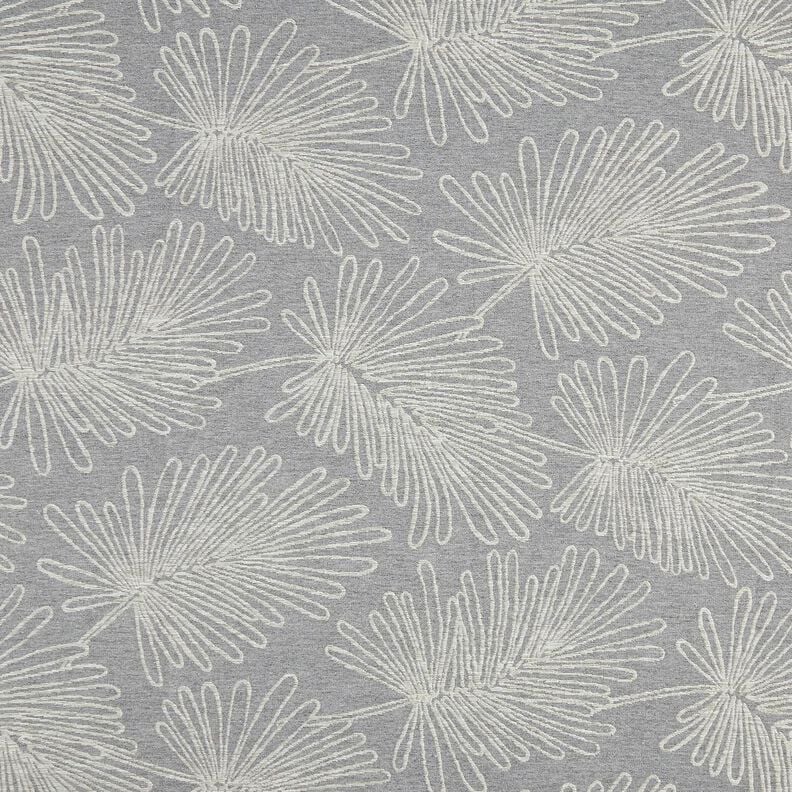 Decostof Jacquard Bladcontouren – grijs,  image number 1