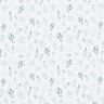 Katoenjersey delicate aquarel takken en bloemen Digitaal printen – ivoor/jeansblauw,  thumbnail number 1