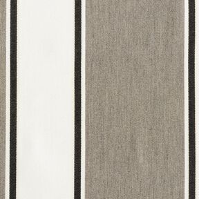 Outdoorstof Canvas Gemengde strepen – wit/grijs, 