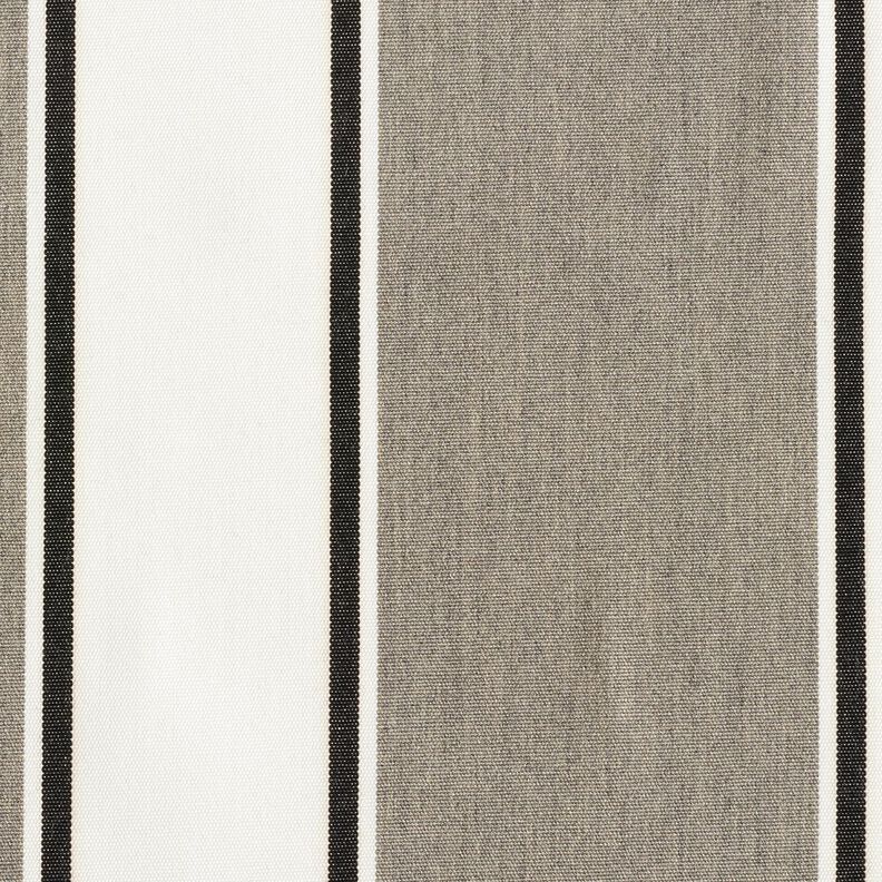 Outdoorstof Canvas Gemengde strepen – wit/grijs,  image number 1