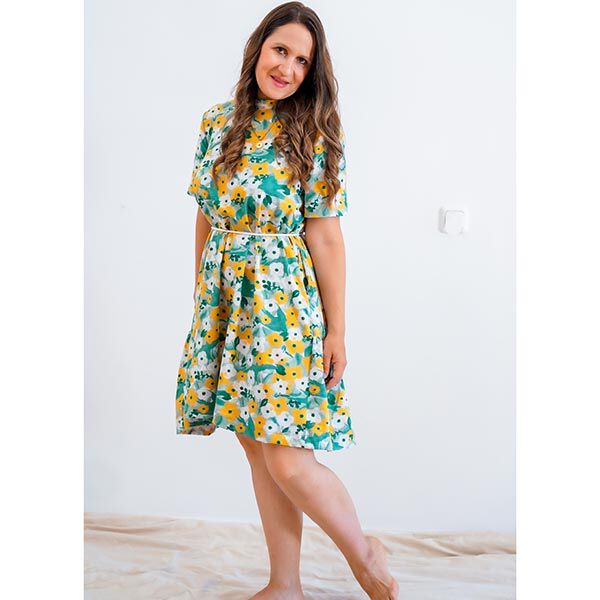 GOTS katoenjersey vogels & bloemen | Tula B-waren – pastelgroen, image number 9
