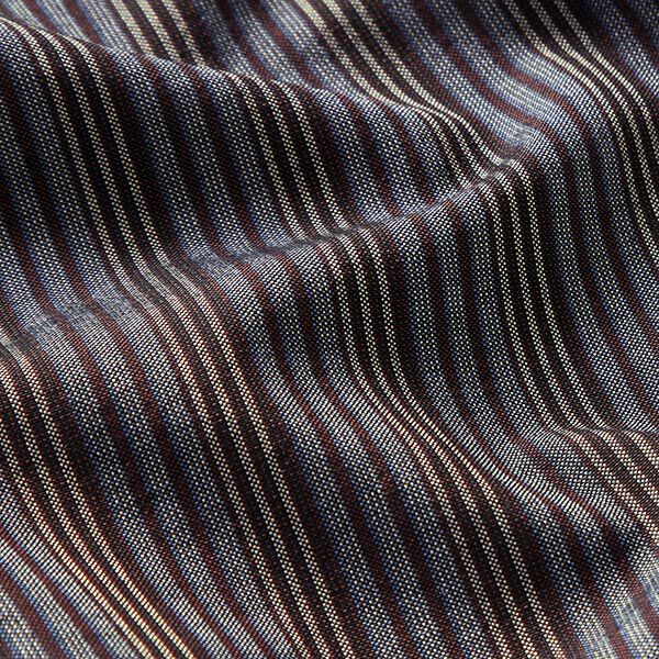 Overhemdenstof brede en smalle strepen – blauw/anthraciet,  image number 2